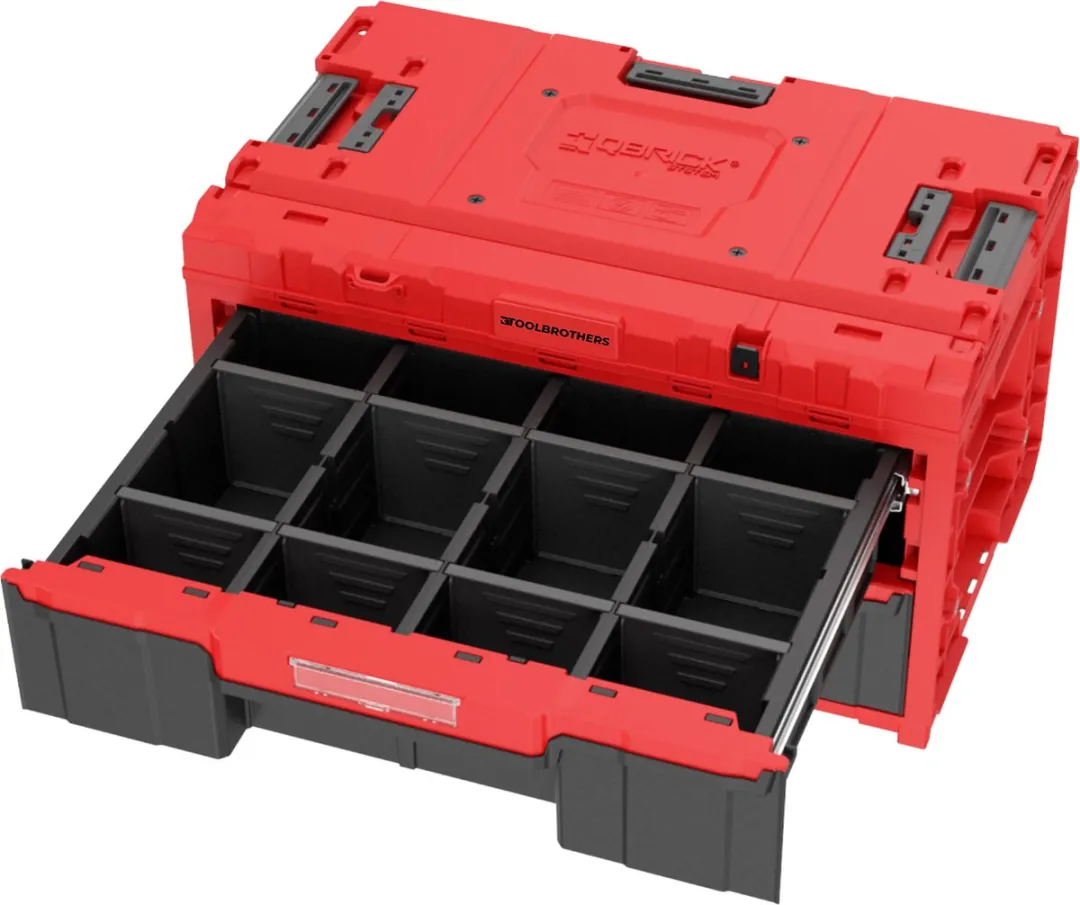 Toolbrothers RHINO XXL Drawer 2 ULTRA Ladekoffer 29L - Rood/Zwart - afbeelding 5 van 5