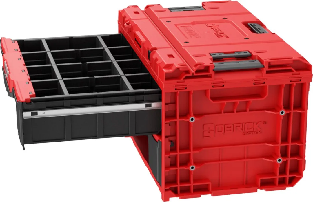 Toolbrothers RHINO XXL Drawer 2 ULTRA Ladekoffer 29L - Rood/Zwart - afbeelding 2 van 5