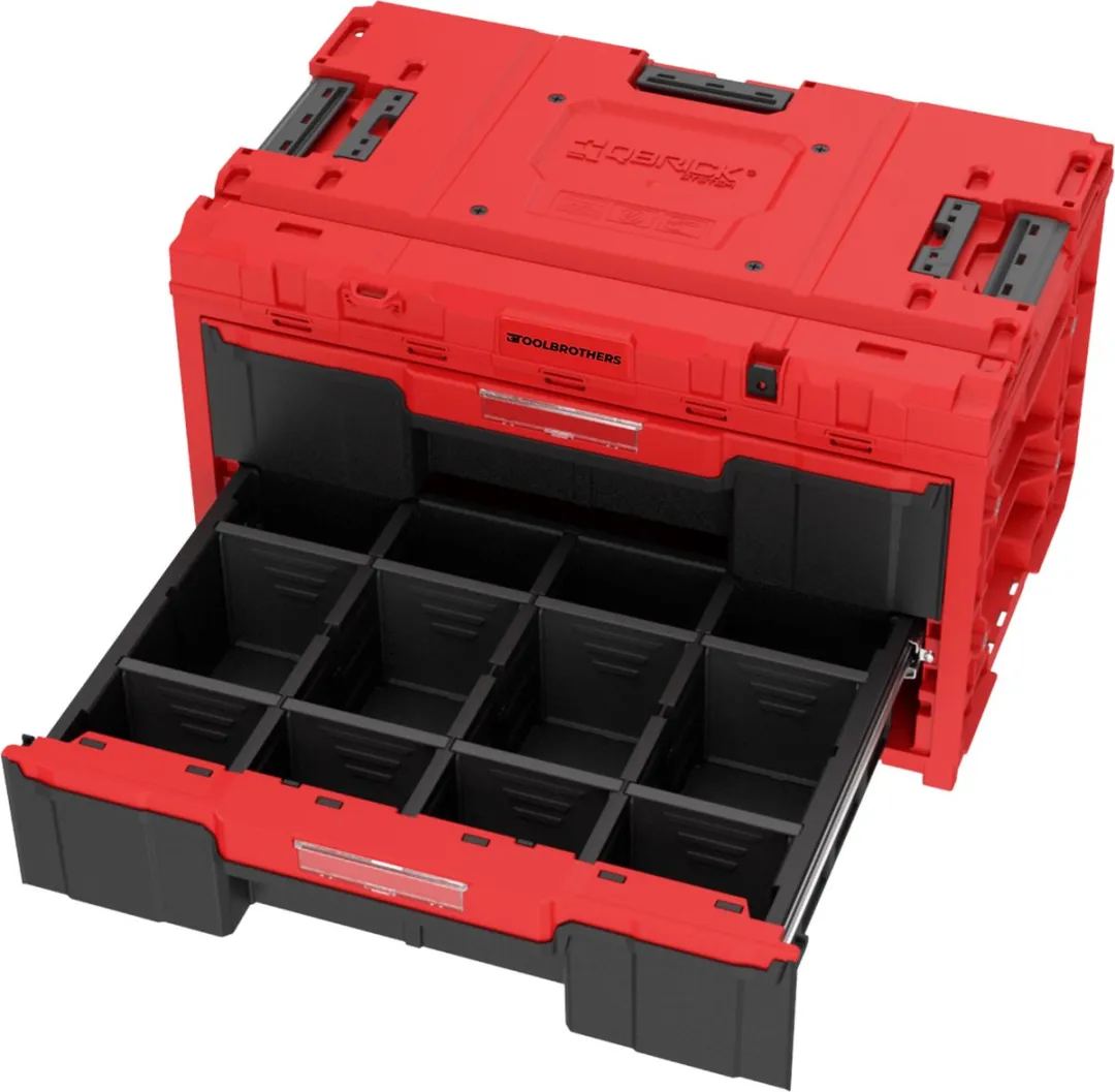 Toolbrothers RHINO XXL Drawer 2 ULTRA Ladekoffer 29L - Rood/Zwart - afbeelding 3 van 5