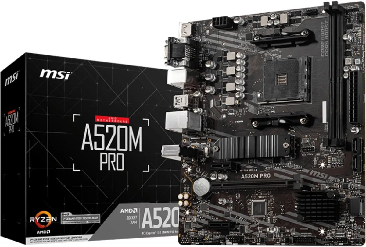 MSI A520M PRO mATX AM4 Moederbord