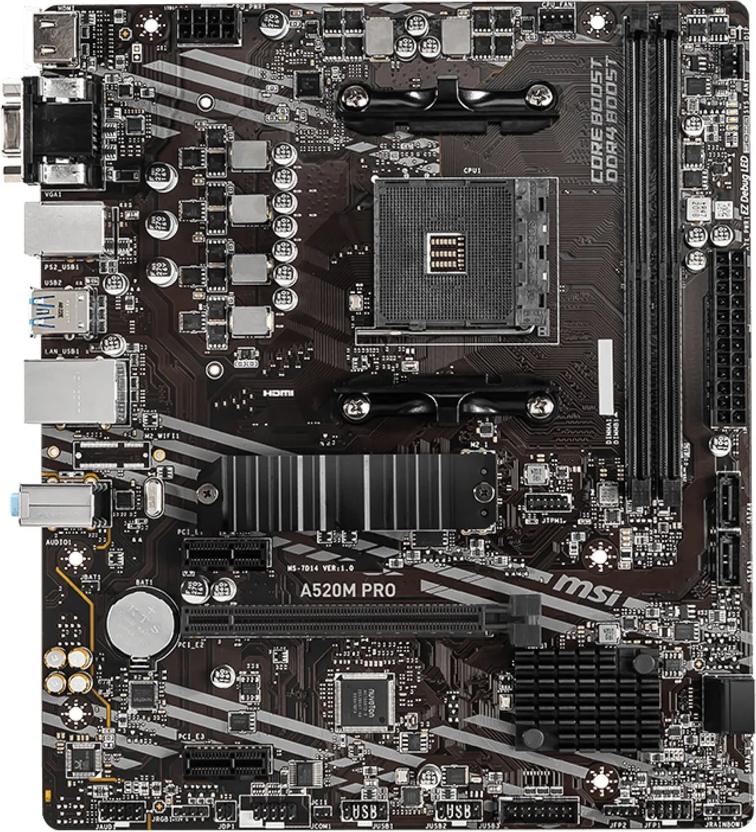 MSI A520M PRO mATX AM4 Moederbord