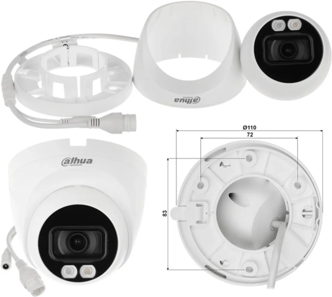 Dahua IPC-HDW1439V-A-IL IP Camera 4MP Full-Color - Zwart