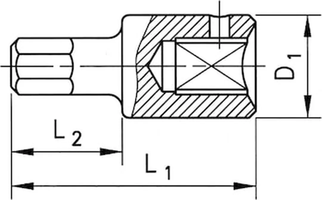 Würth 1/4" Inbusdopsleutel 6mm - Zilver