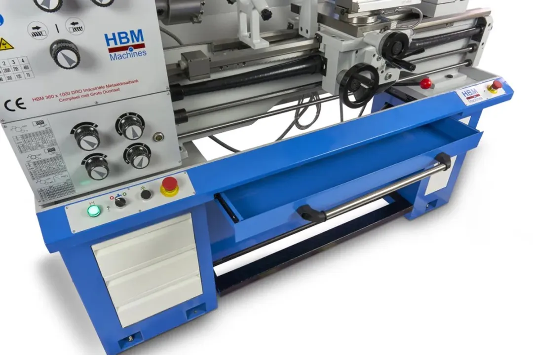 HBM Metaaldraaibank 360 x 1000 DRO - 1100W - afbeelding 6 van 6