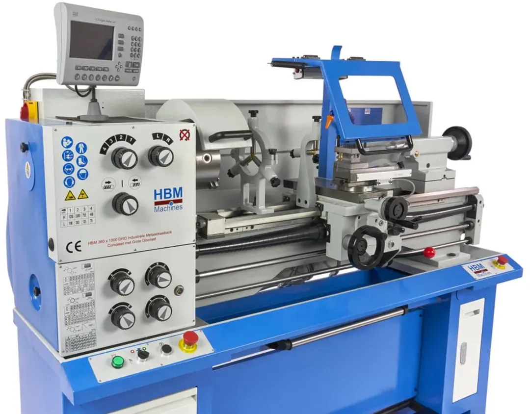 HBM Metaaldraaibank 360 x 1000 DRO - 1100W