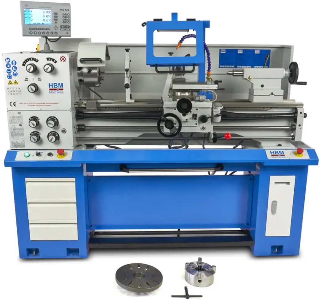HBM Metaaldraaibank 360 x 1000 DRO - 1100W