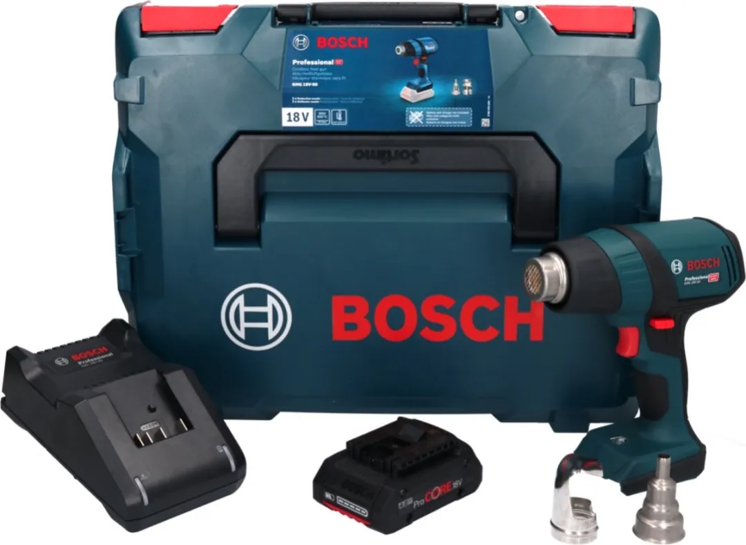 Bosch Professional GHG 18V-50 Heteluchtpistool 300/500°C - 1x ProCORE 4,0Ah + Oplader