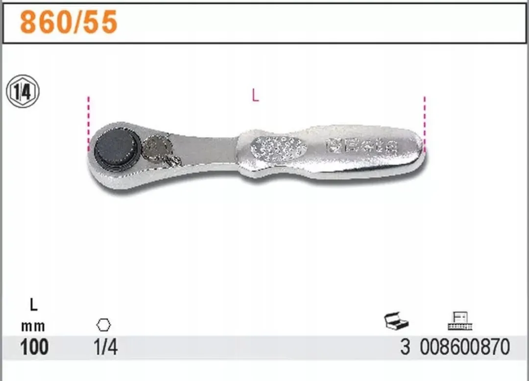 Beta Ratel Schroevendraaier Bit 1/4" 100mm
