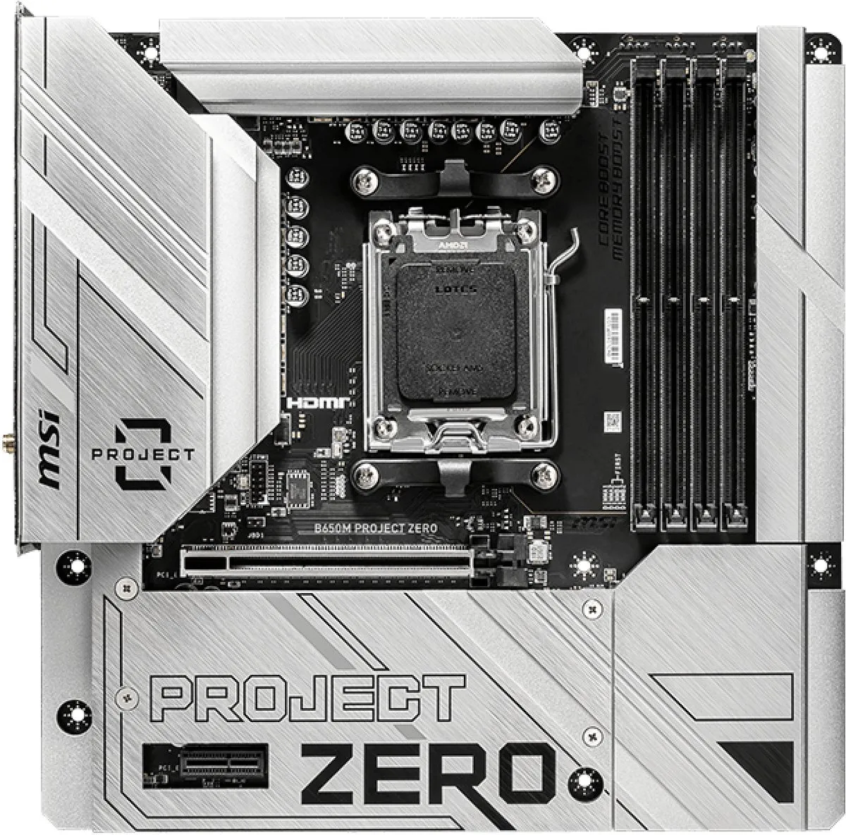 MSI B650M Project Zero AM5 Moederbord - microATX
