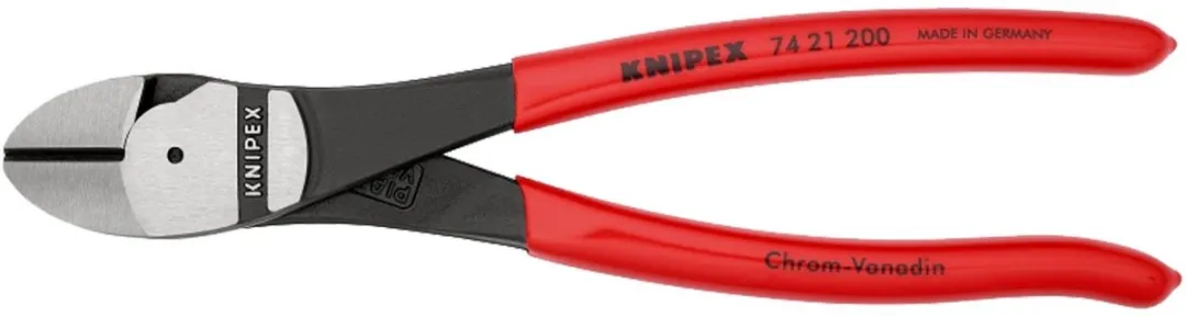 Knipex 74 21 200 Kracht-Zijsnijtang 200mm - gebogen
