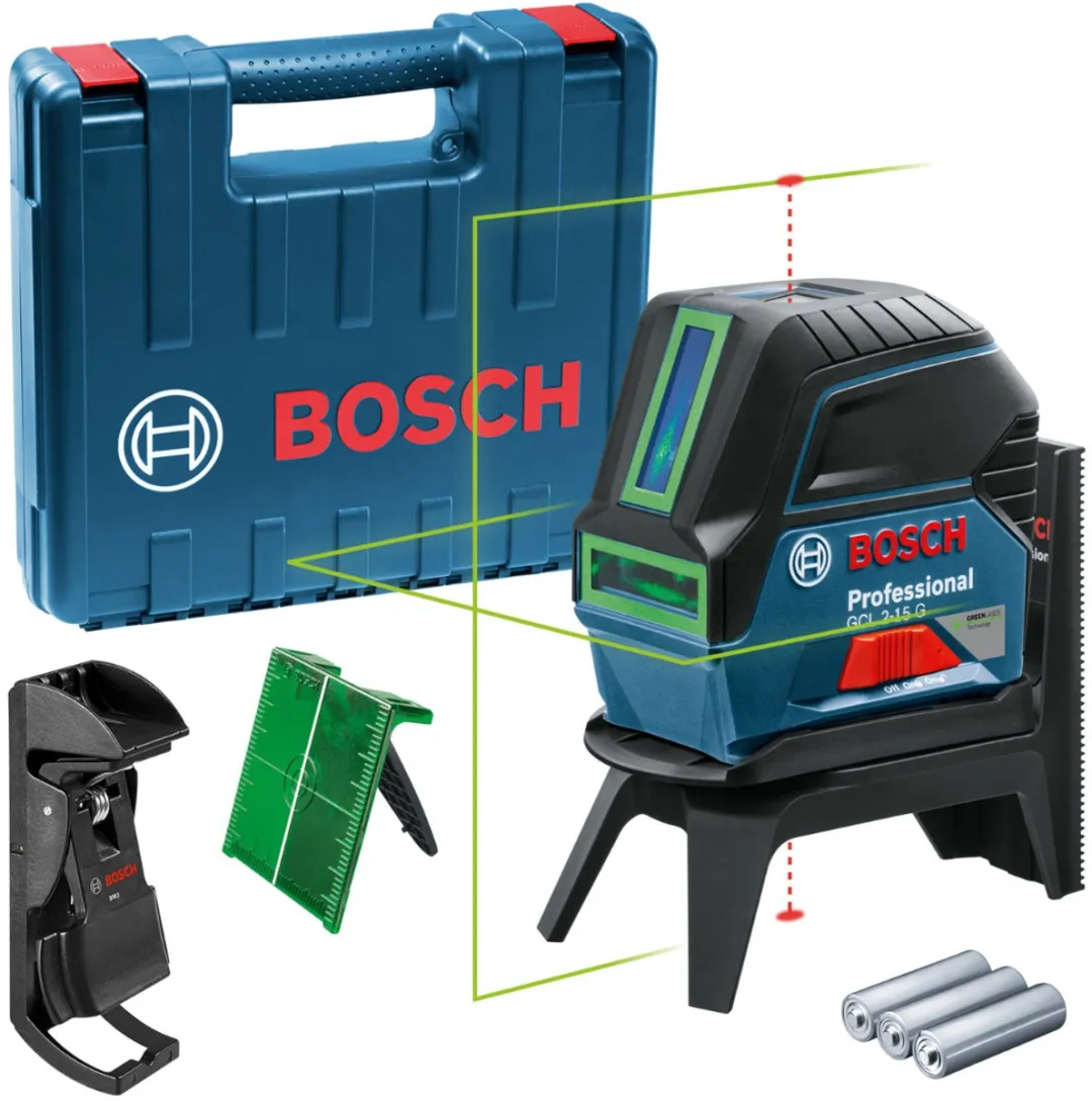 Bosch Professional Combilaser GCL 2-15 G - Laserpointer - 3x AA - Richtplaat
