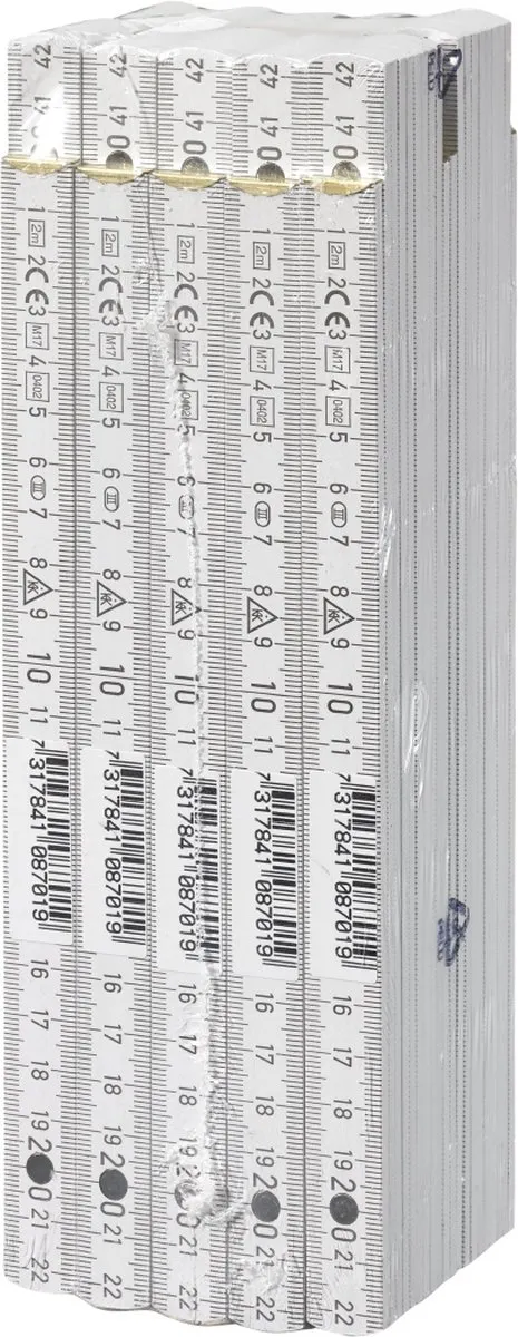 Hultafors B3507W Duimstok 2m - Wit - afbeelding 5 van 6