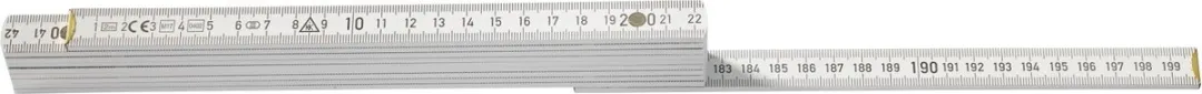 Hultafors B3507W Duimstok 2m - Wit - afbeelding 3 van 6