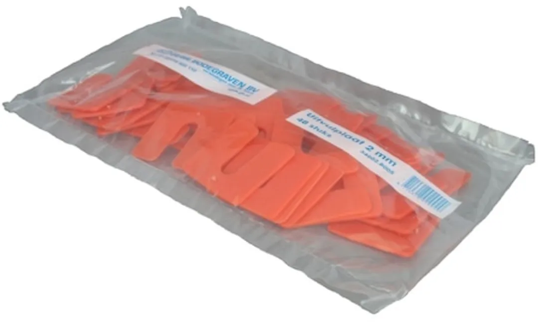 GB Uitvulplaatjes met sleuf 240 Stuks - 50mm - Oranje