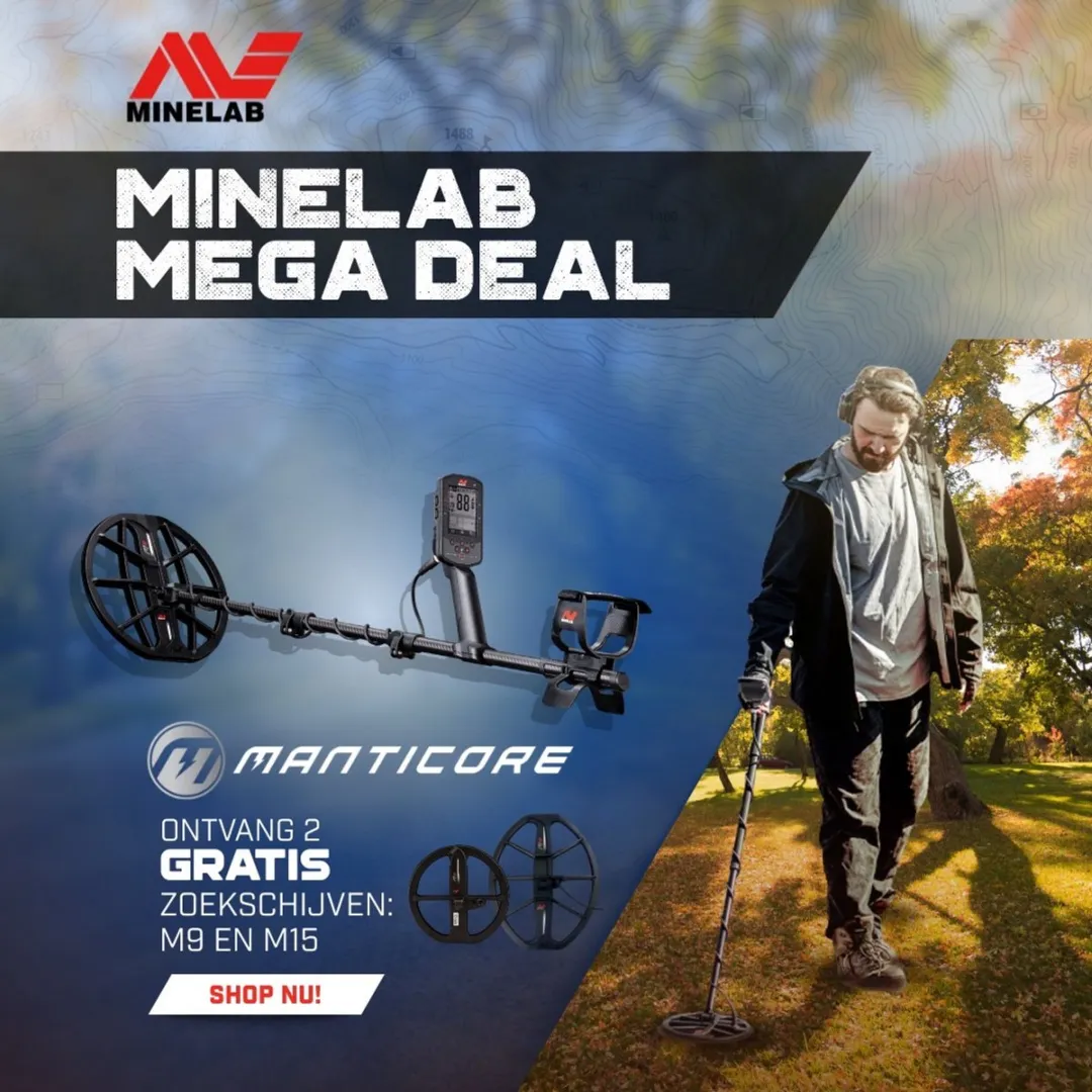 Minelab MANTICORE Metaaldetector 28cm - Zwart/grijs