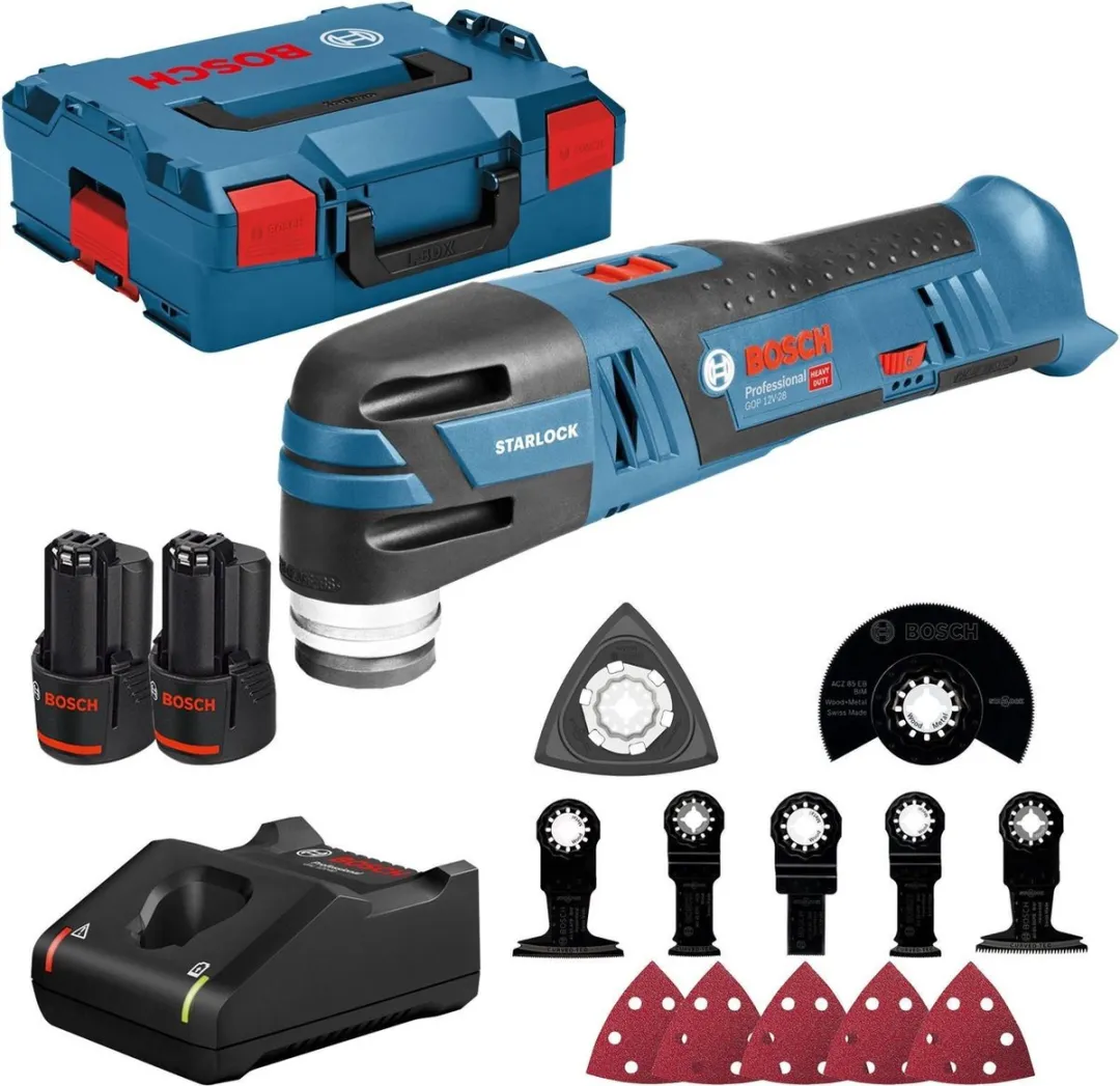 Bosch Professional GOP 12V-28 Accu Multitool - 2x 3.0Ah - 12 Stuks
