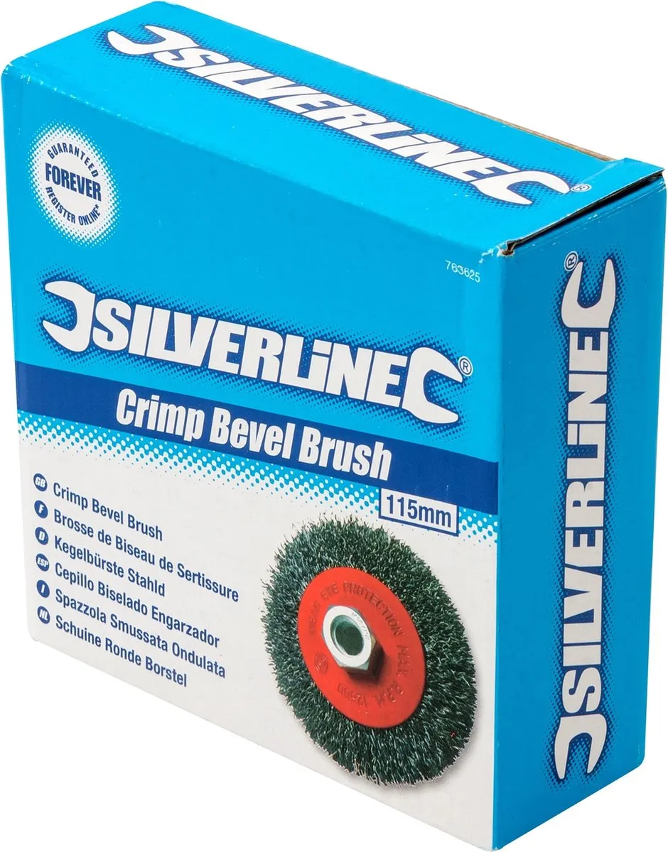 Silverline Staalborstel Gegolfd Ø115mm - Roestverwijdering