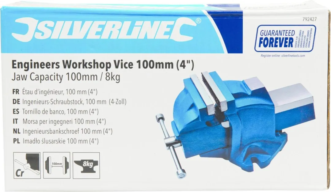 Silverline Ingenieursbankschroef 100mm - 1000 kg