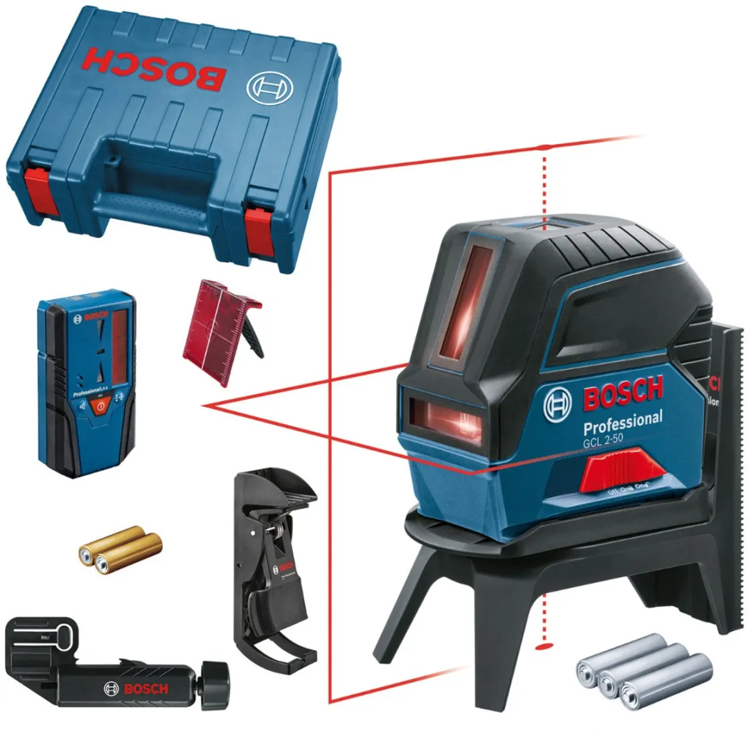 Bosch Professional GCL 2-50 Punt- en kruislijnlaser - inclusief LR 6 ontvanger - 0601066F01