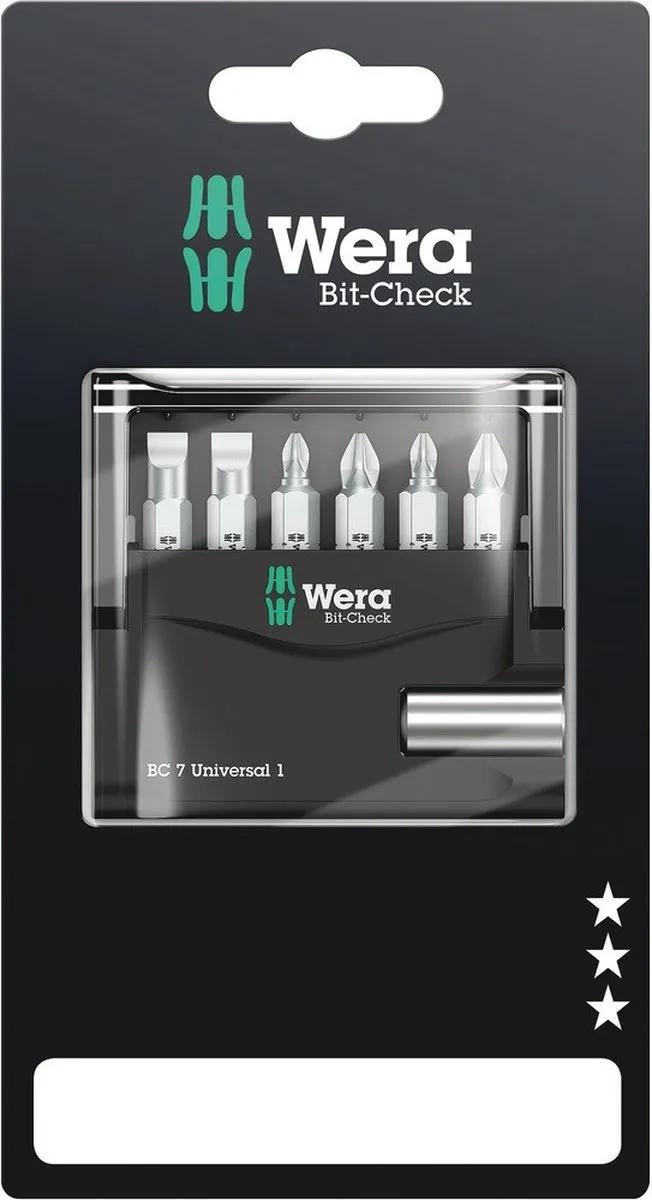 Wera Bit-Check 7 Universal 1 SB