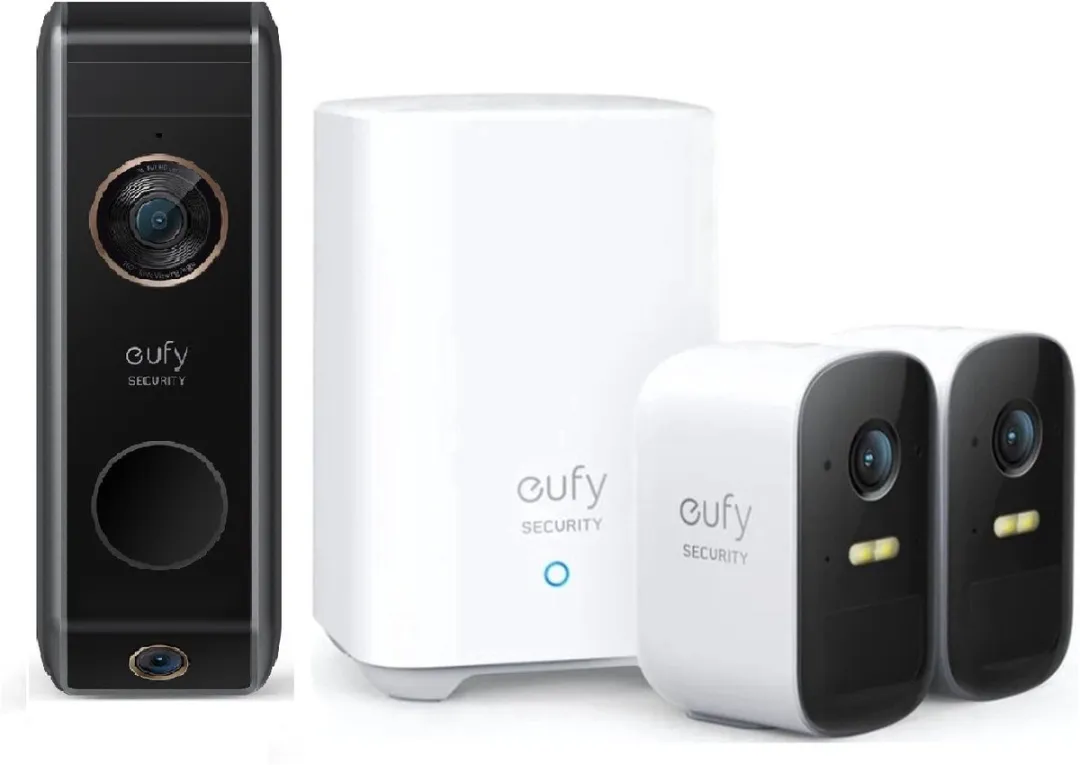 Eufy Video Deurbel Dual 2 Pro + 2x EufyCam 2C