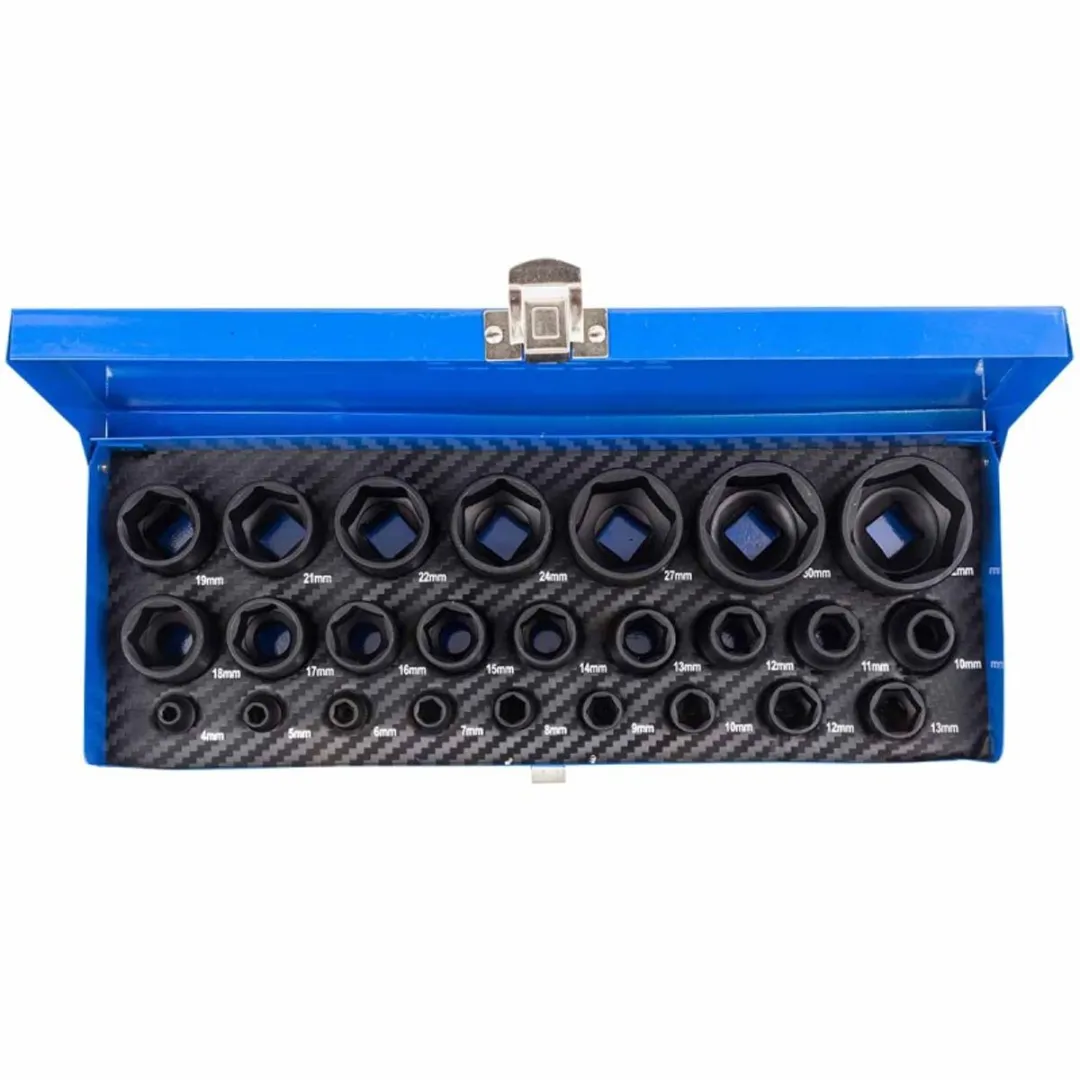 Forsage Dopsleutelset 25-delig 4-32mm - Metalen Koffer