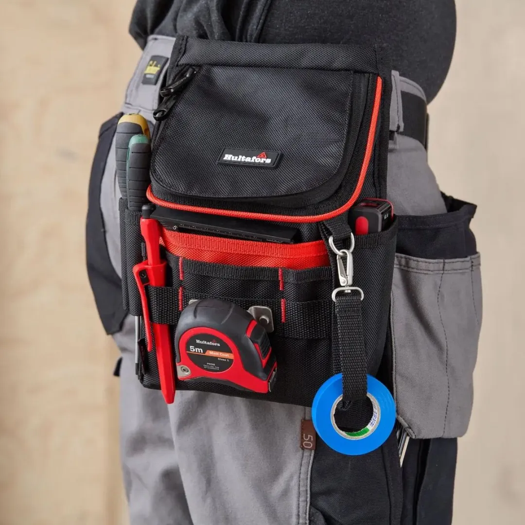 Hultafors Utility Gereedschapstas - Ziptop - Riemhouder - Zwart