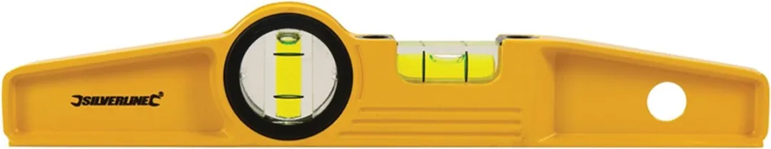 Silverline Steigerbouwers waterpas - 2 libellen - magnetische basis - 250 mm - aluminium