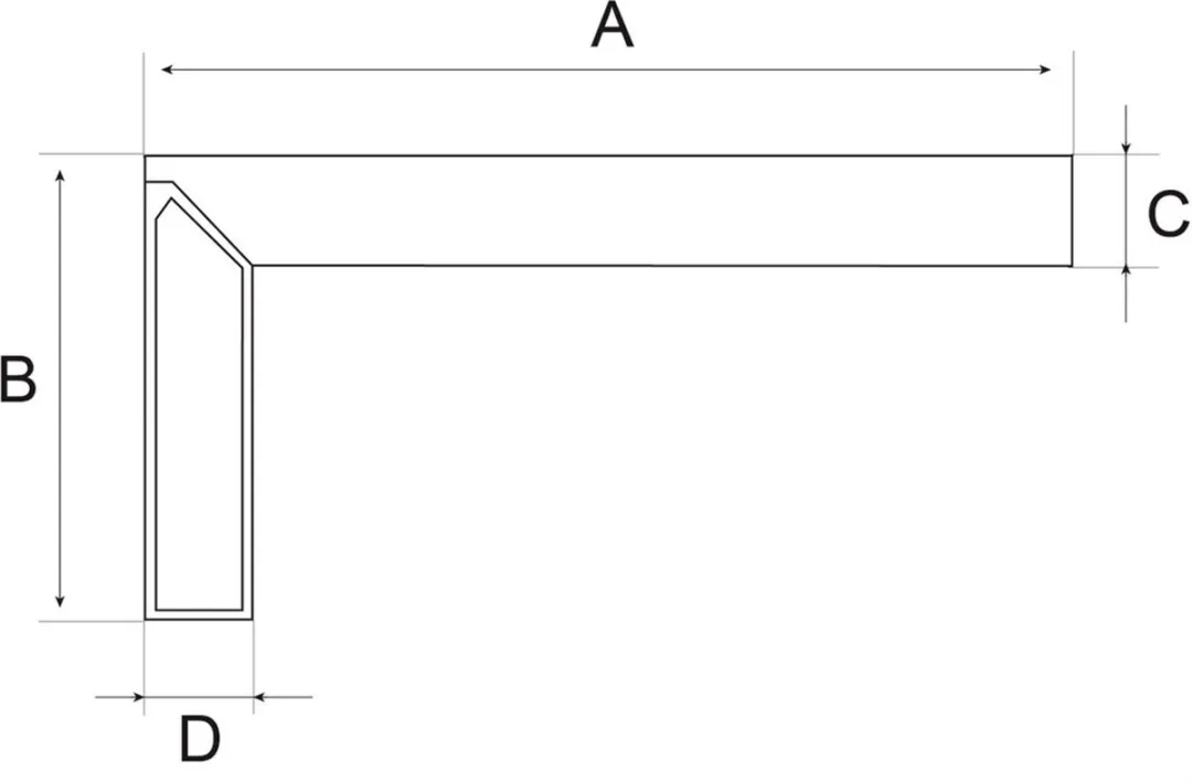 Bahco Schrijfhaak 1000x500mm - Oranje