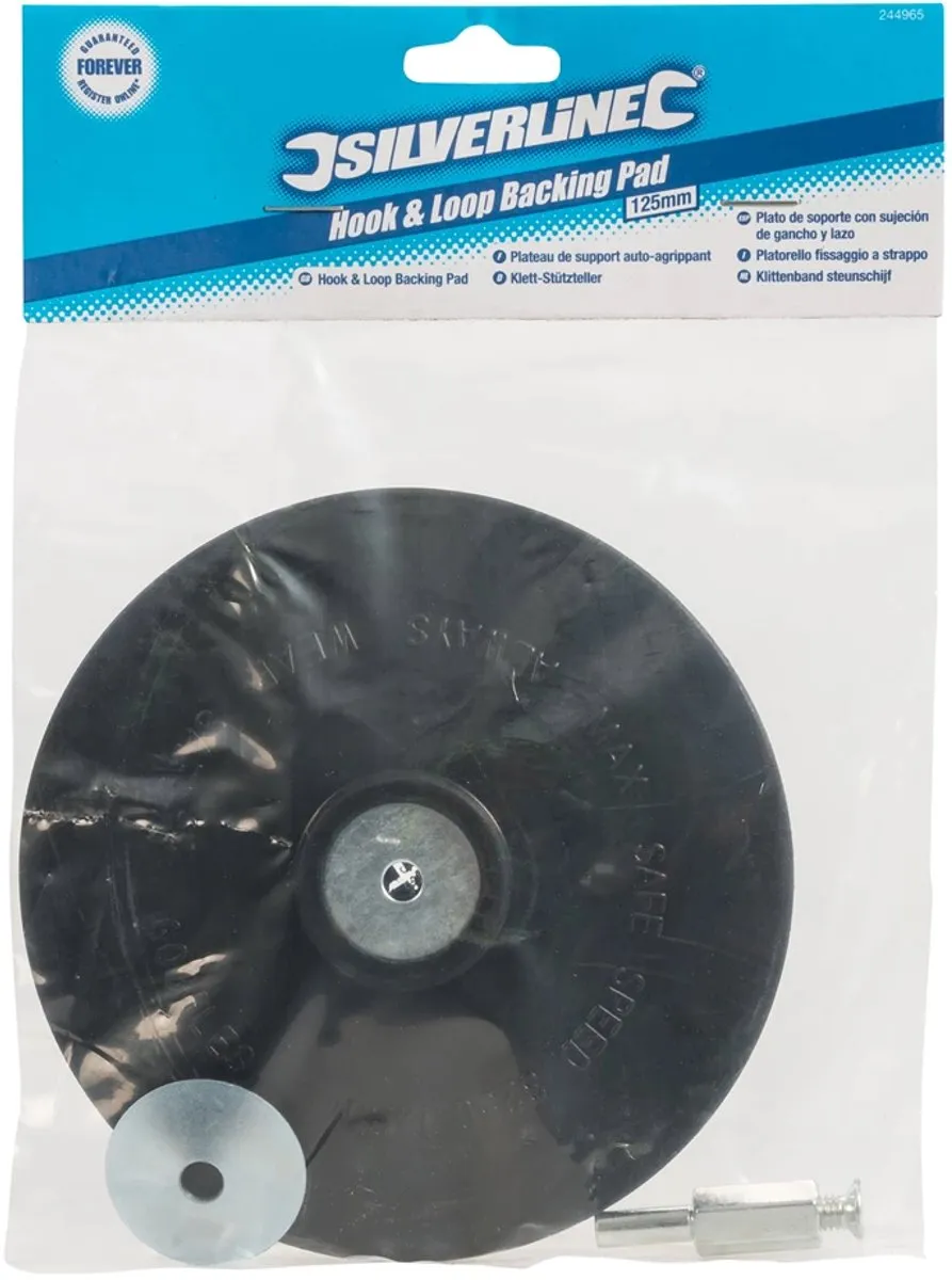 Silverline Klittenband Steunschijf 125mm - Ø125mm