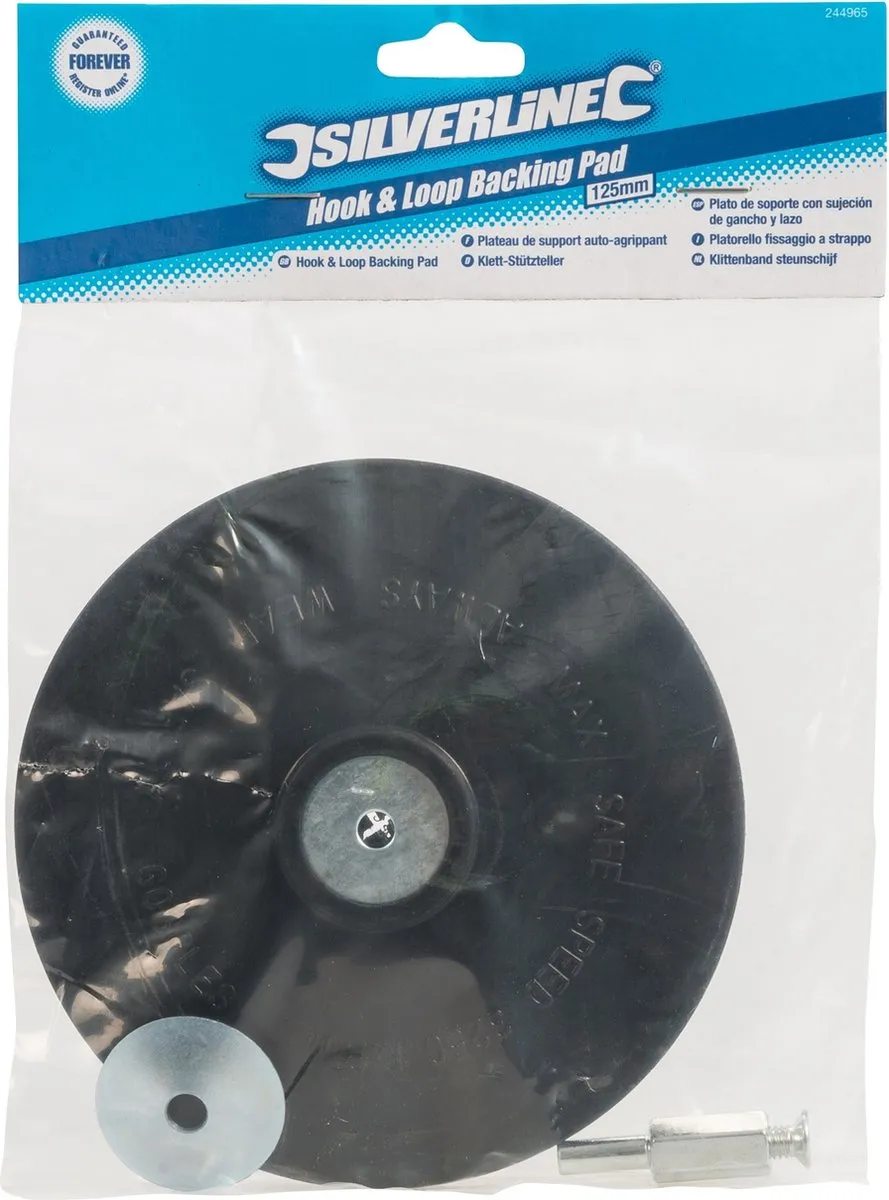 Silverline Klittenband Steunschijf 125mm - Ø125mm