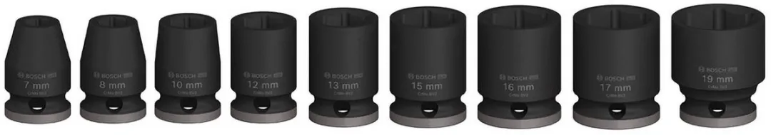 Bosch Professional PRO Impact Krachtdoppenset 9-delig 2608003036 - Zwart/ Groen