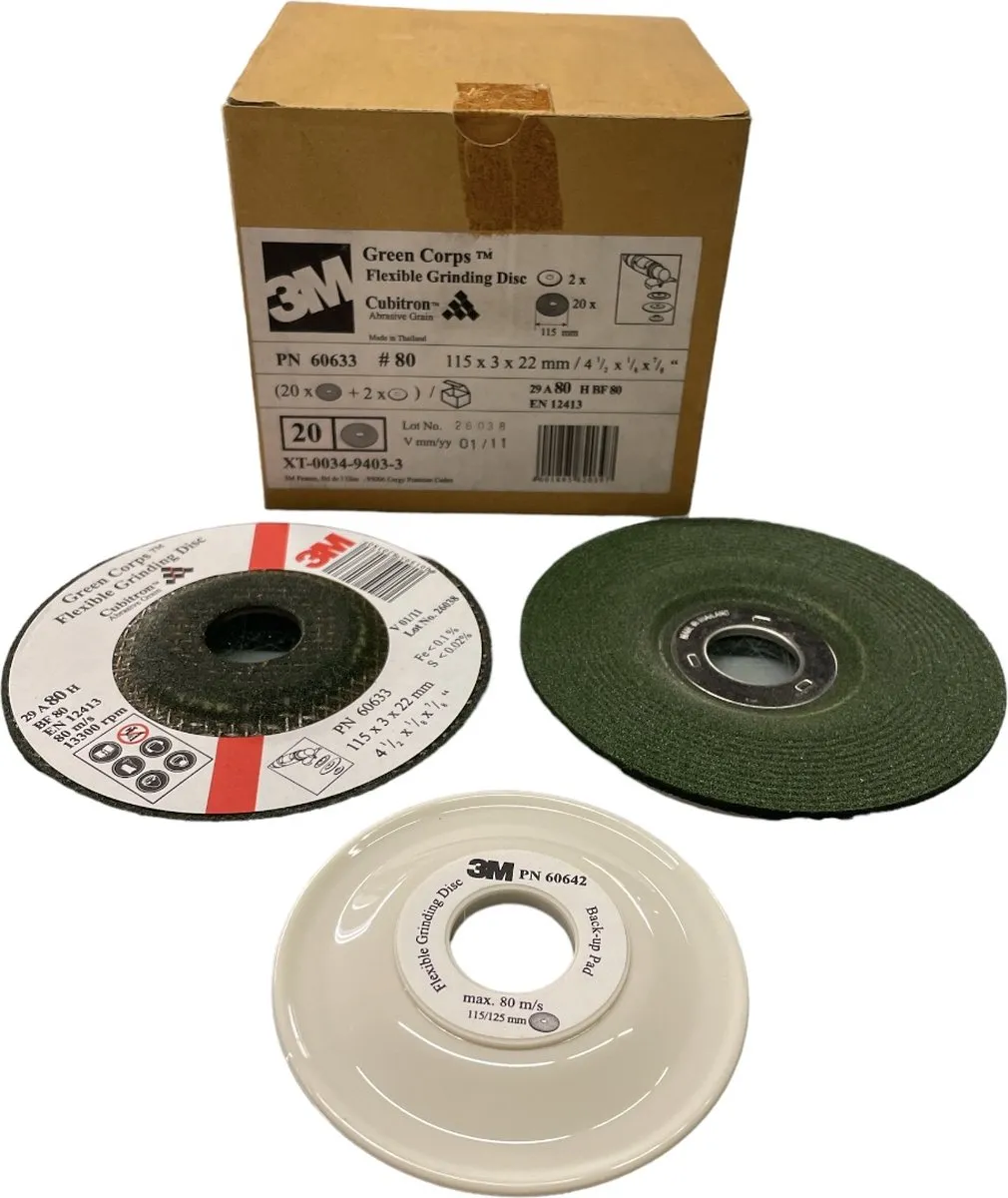 3M Green Corps Afbraamschijf P80 - 115mm - 20 Stuks