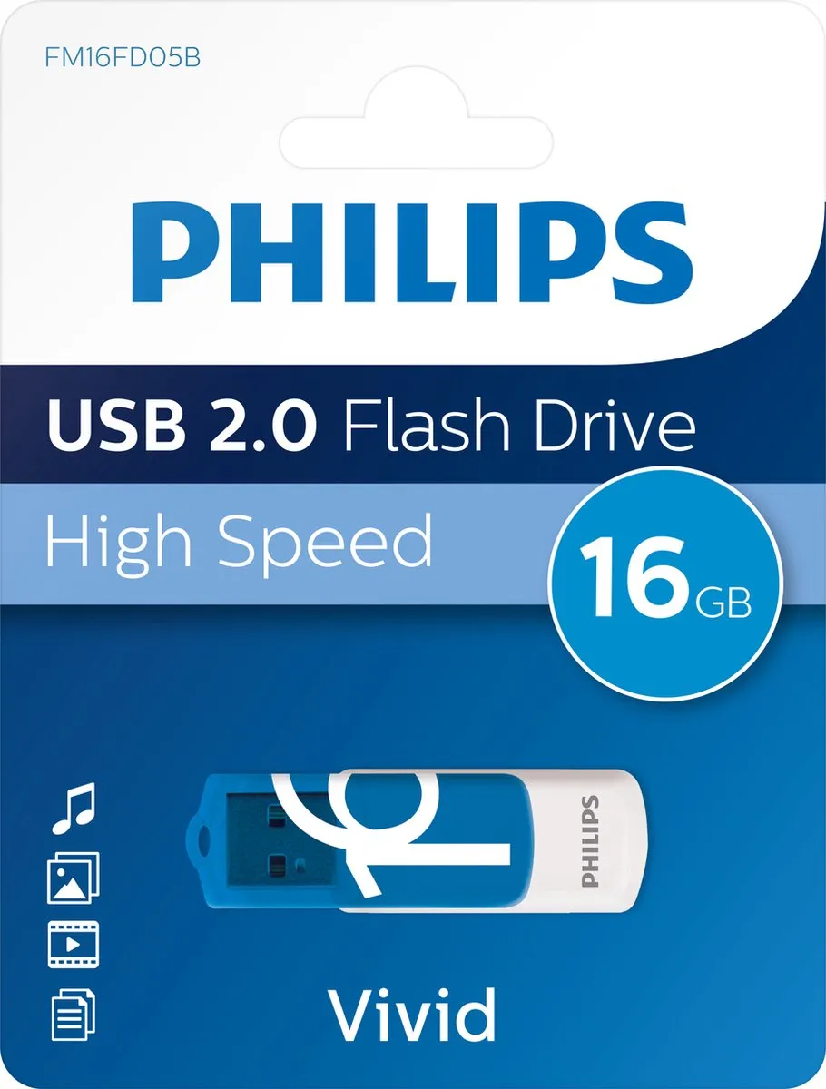 Philips Vivid Edition FM16FD05B USB-stick 16GB - Ocean blue