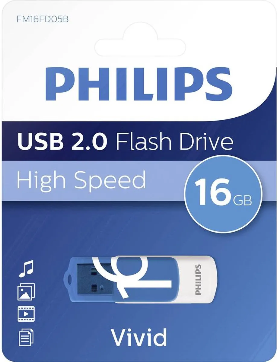 Philips Vivid Edition FM16FD05B USB-stick 16GB - Ocean blue