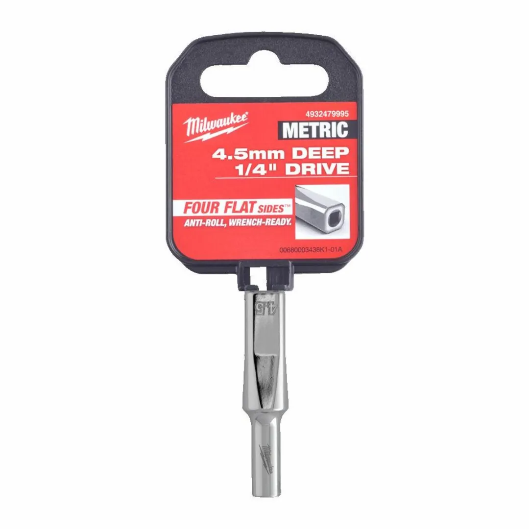 Milwaukee 4932479995 ¼˝ Drive Blauwe Dop 4.5mm - afbeelding 2 van 2