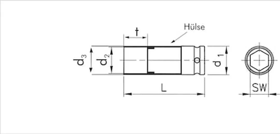 Würth 1/2 inch Krachtdopsleutel 19mm - DIN 3121/ISO 1174