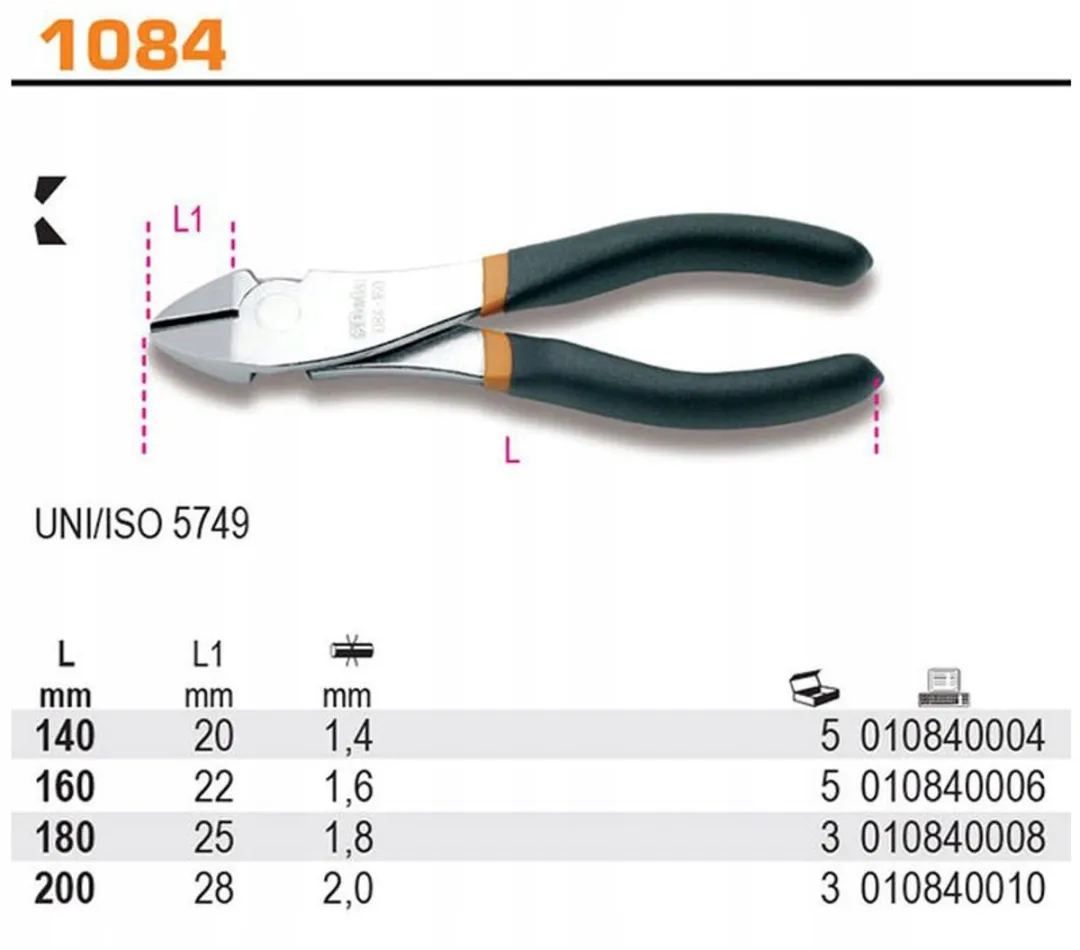 Beta Zijsnijtang Versterkt 160mm