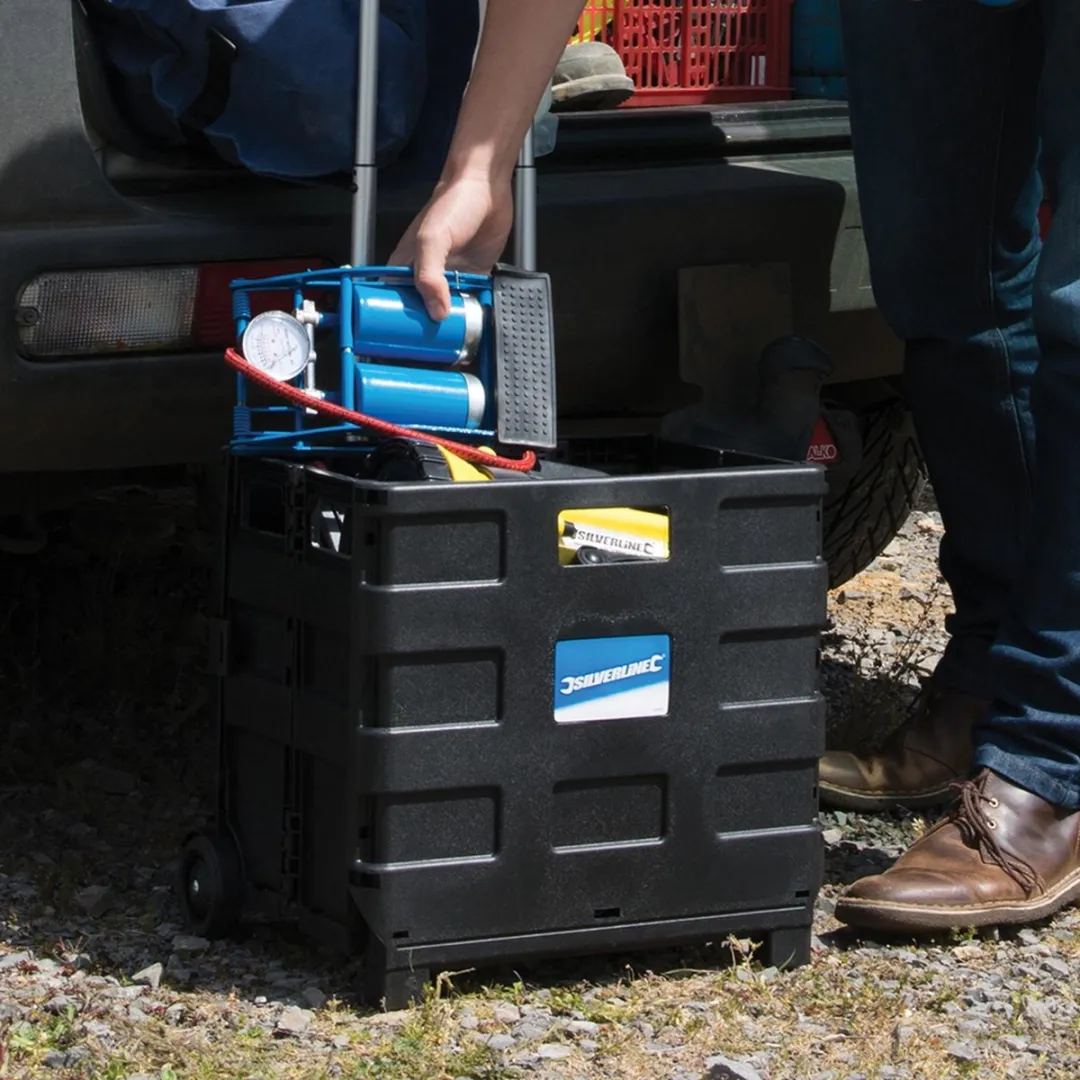Silverline Inklapbare Trolley 25kg - Zwart