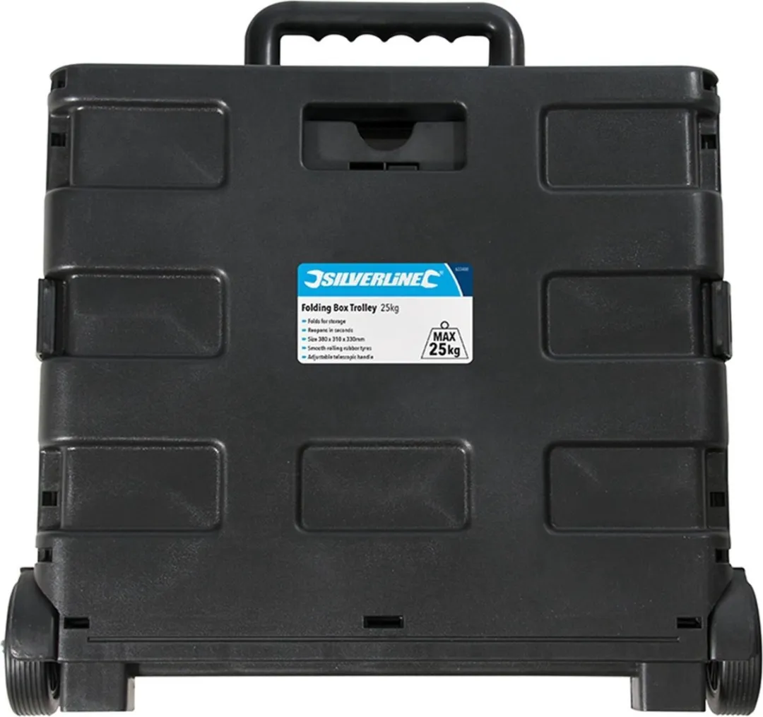 Silverline Inklapbare Trolley 25kg - Zwart