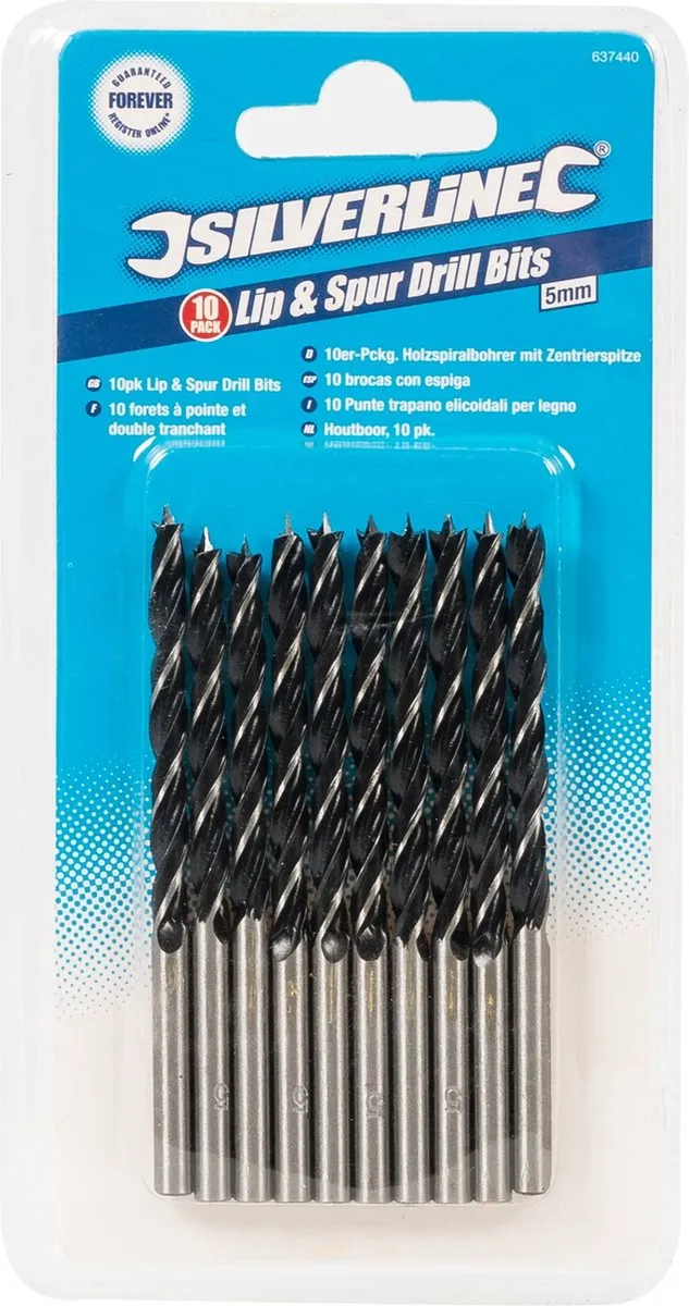 Silverline Houtboor 5mm - 10 Stuks