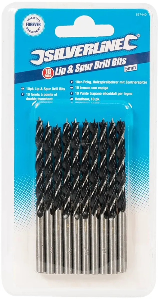 Silverline Houtboor 5mm - 10 Stuks