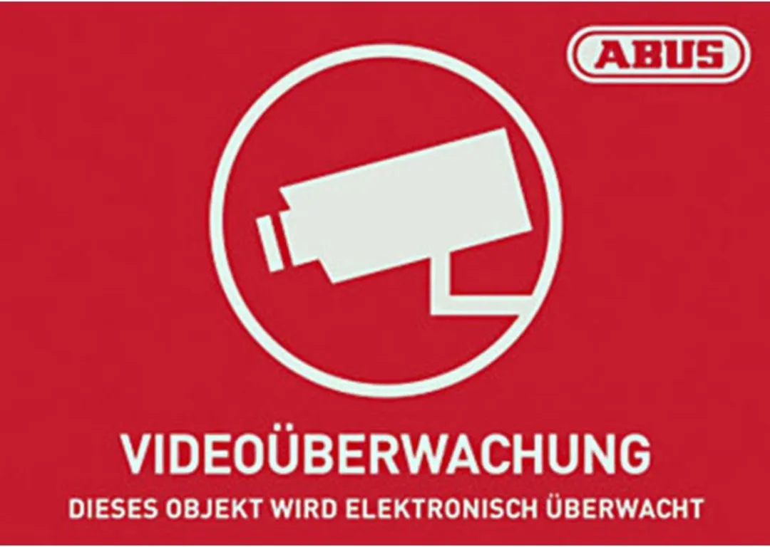 ABUS AU1420 Waarschuwingssticker Camerabewaking