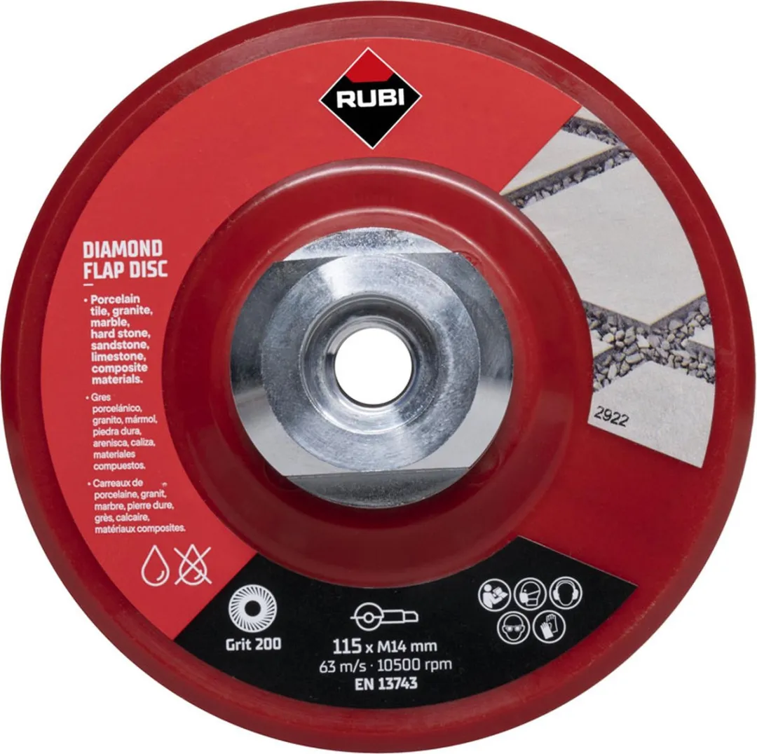 Rubi Flap Disc Diamant Lamellenschijf 115mm Korrel 200