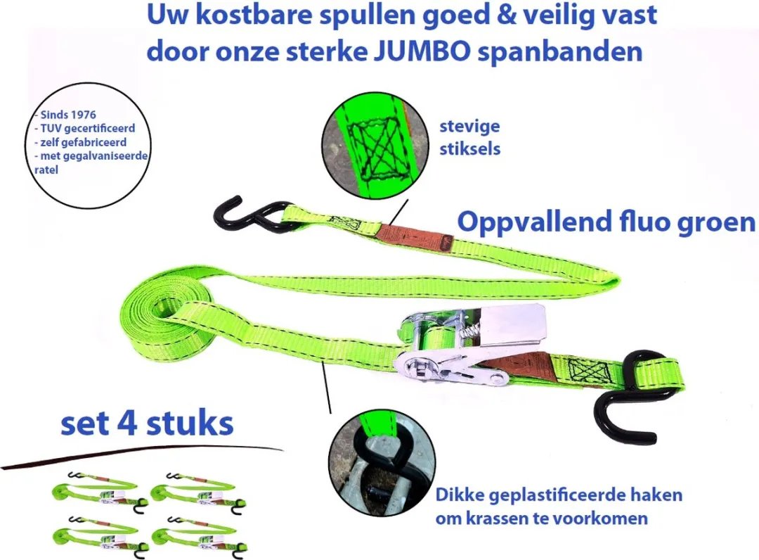 Jumbo Spanbandenset 400cm 25mm