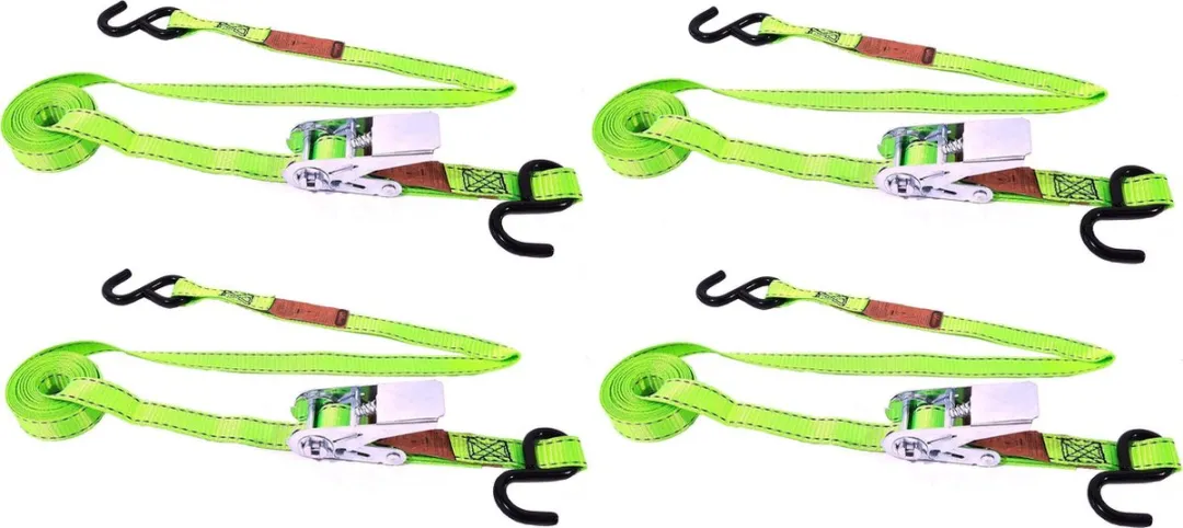 Jumbo Spanbandenset 400cm 25mm - 4 Stuks - 250KG - Fluogroen