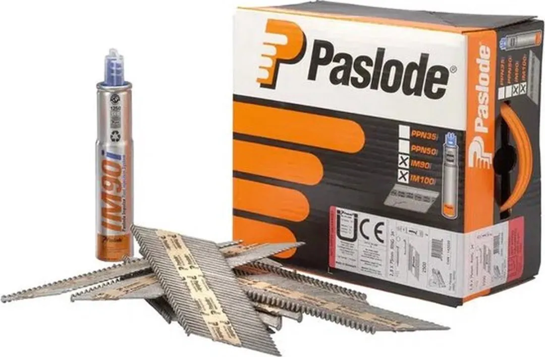 Paslode IM90 Ring RVS A2 Nagels 2.8x63mm - 1250 Stuks