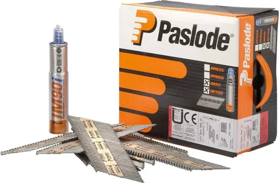Paslode IM90 Ring RVS A2 Nagels 2.8x63mm - 1250 Stuks