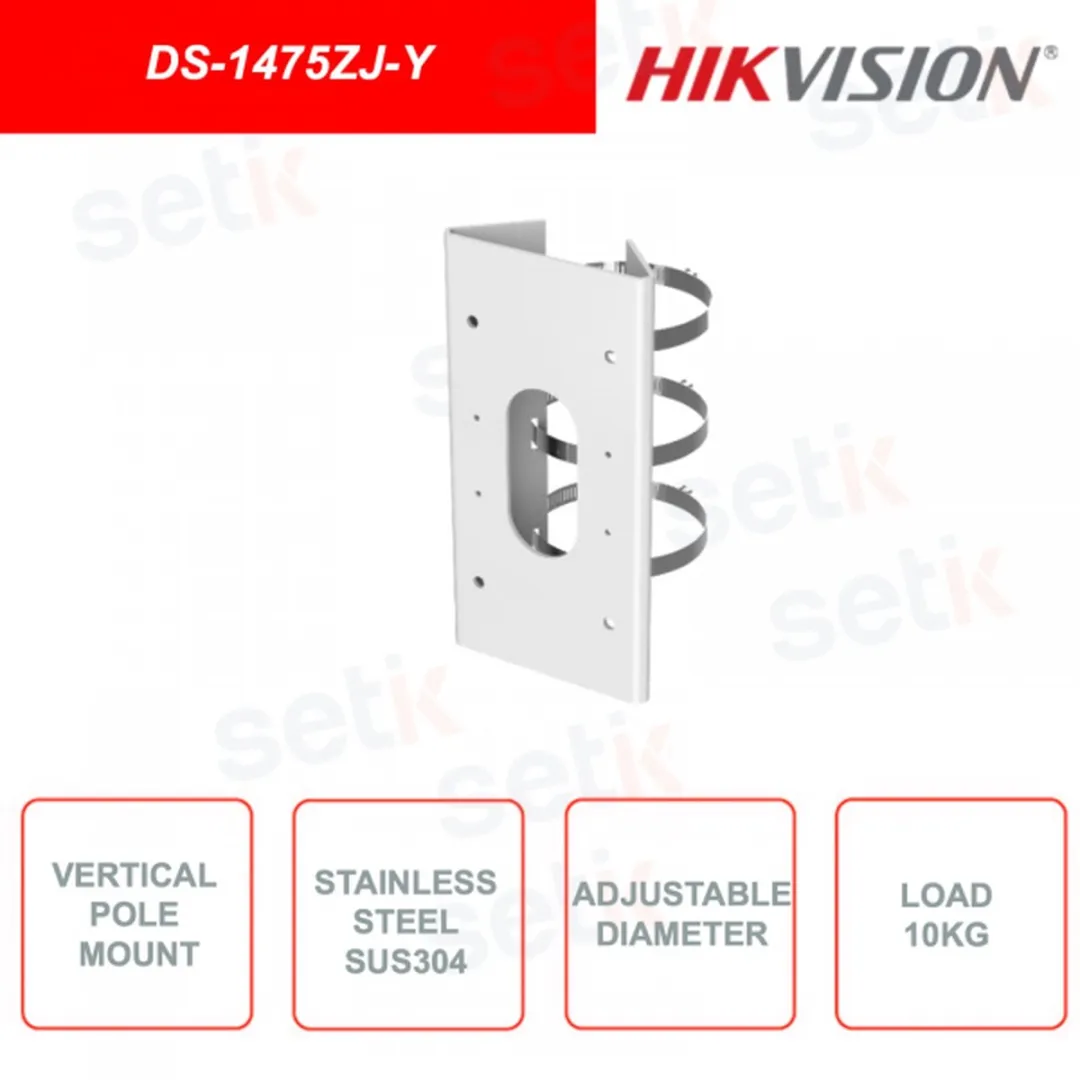 Hikvision DS-1475ZJ-Y Paalmontage RVS - Wit - afbeelding 2 van 3