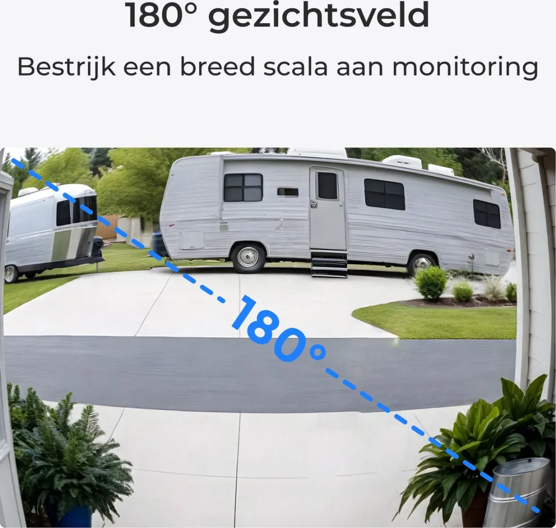 Reolink D340W Videodeurbel 5MP - Zwart/Wit